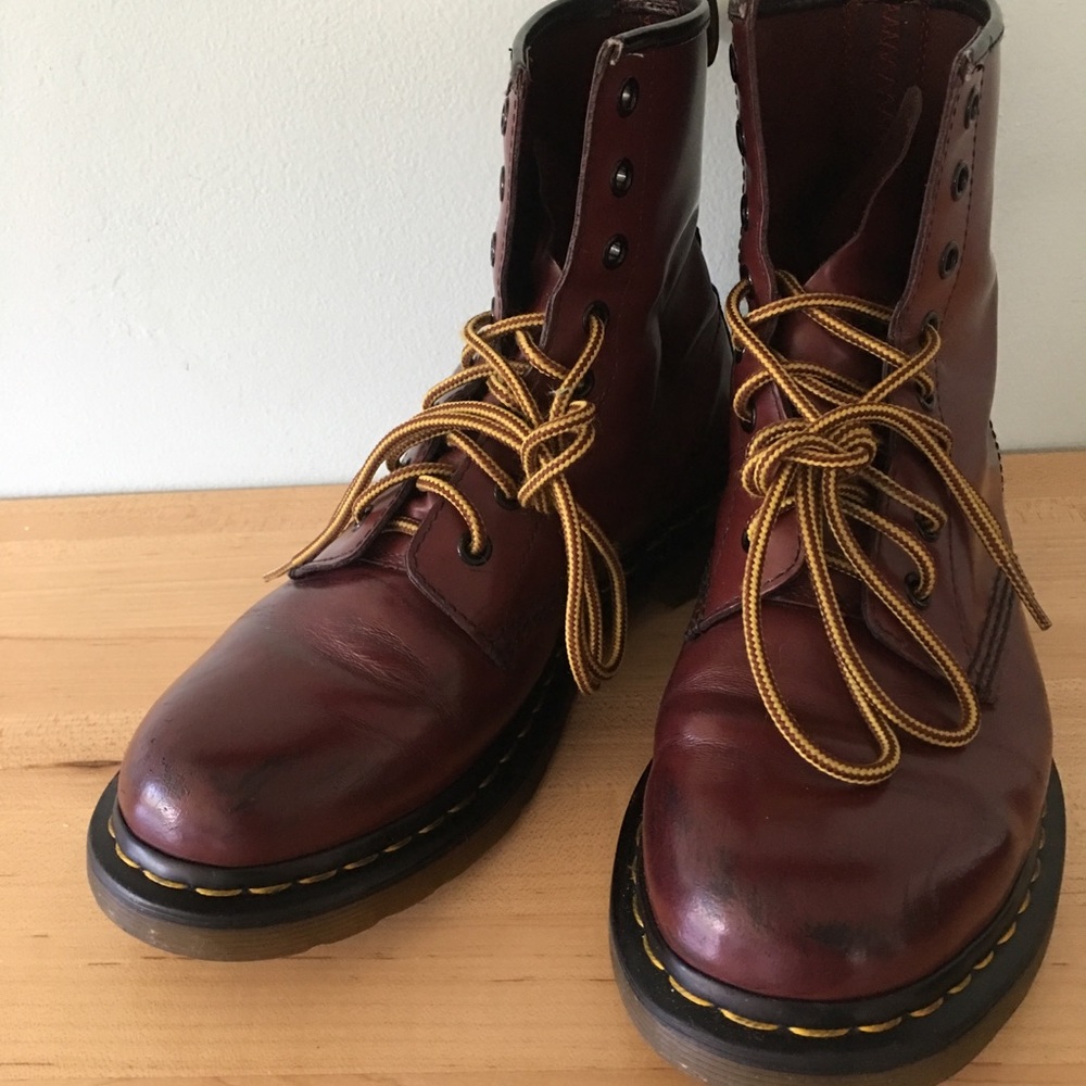 Dr. Martens Ladies Size 9 1460 Boots Cherry Red